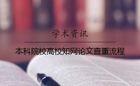 本科院校高校知網(wǎng)論文查重流程