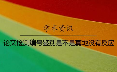 論文檢測編號鑒別是不是真地沒有反應？